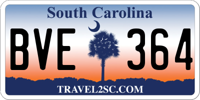 SC license plate BVE364