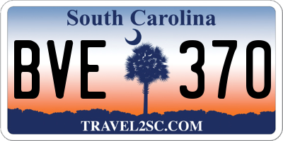 SC license plate BVE370