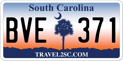 SC license plate BVE371