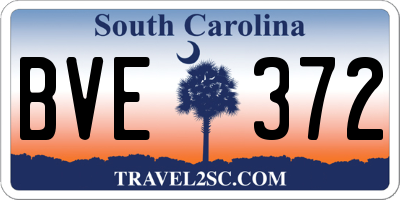 SC license plate BVE372