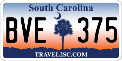 SC license plate BVE375