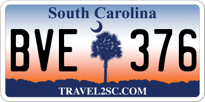 SC license plate BVE376