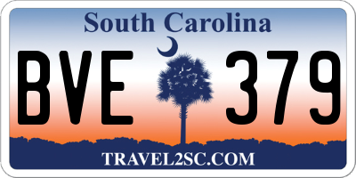 SC license plate BVE379