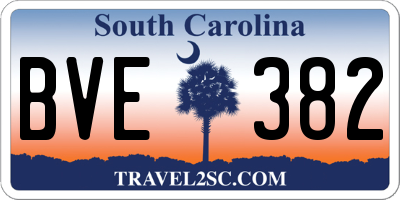 SC license plate BVE382