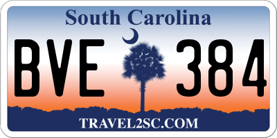 SC license plate BVE384