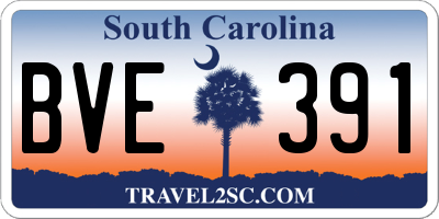 SC license plate BVE391