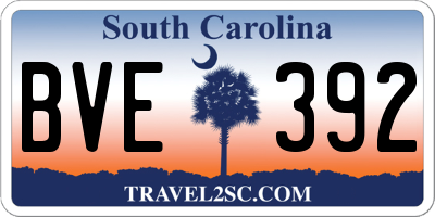 SC license plate BVE392
