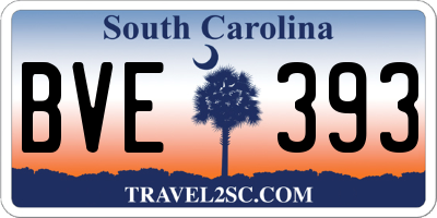 SC license plate BVE393
