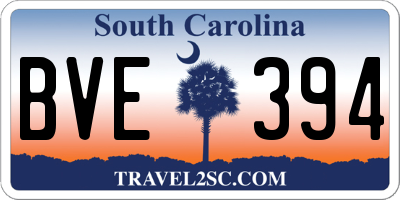 SC license plate BVE394