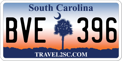 SC license plate BVE396