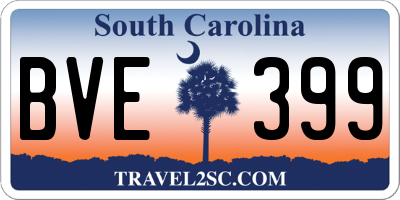 SC license plate BVE399