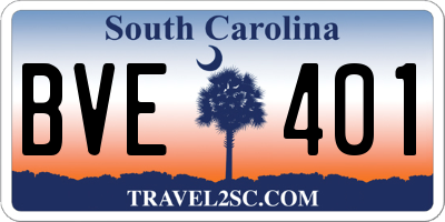 SC license plate BVE401