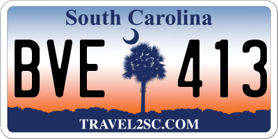 SC license plate BVE413