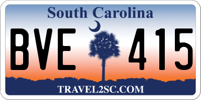 SC license plate BVE415