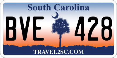 SC license plate BVE428