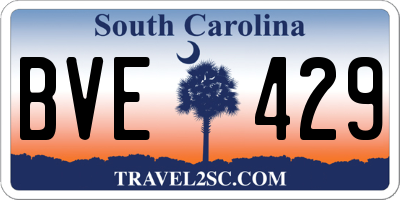 SC license plate BVE429