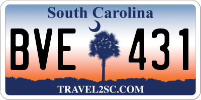 SC license plate BVE431
