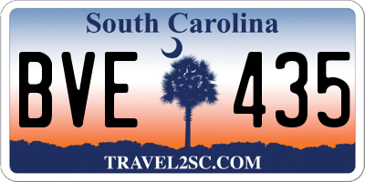 SC license plate BVE435