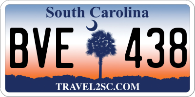 SC license plate BVE438