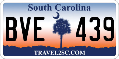 SC license plate BVE439