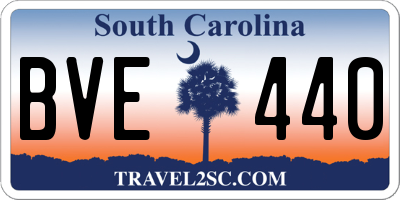 SC license plate BVE440