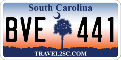 SC license plate BVE441