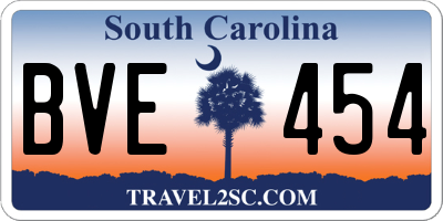 SC license plate BVE454