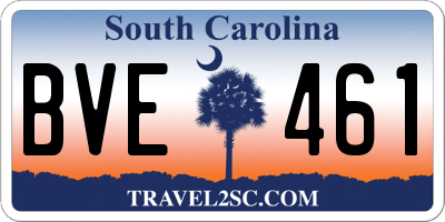 SC license plate BVE461