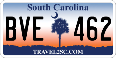 SC license plate BVE462