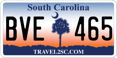 SC license plate BVE465