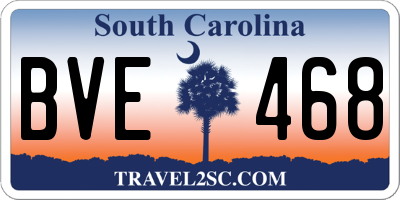 SC license plate BVE468