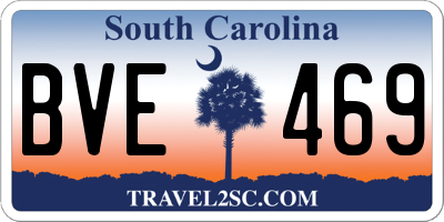 SC license plate BVE469