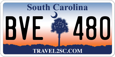 SC license plate BVE480