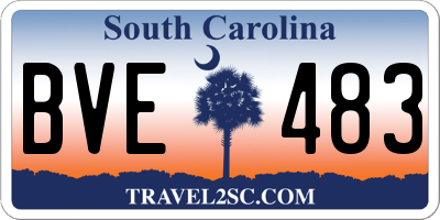 SC license plate BVE483