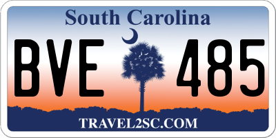 SC license plate BVE485