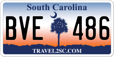 SC license plate BVE486