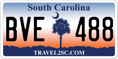 SC license plate BVE488