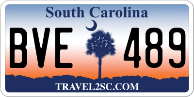 SC license plate BVE489