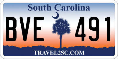 SC license plate BVE491