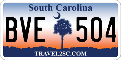SC license plate BVE504
