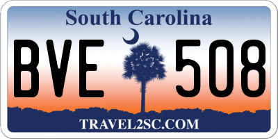 SC license plate BVE508