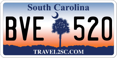 SC license plate BVE520
