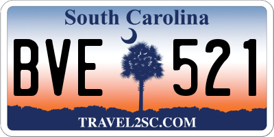 SC license plate BVE521