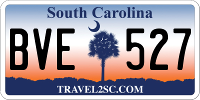SC license plate BVE527