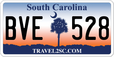 SC license plate BVE528
