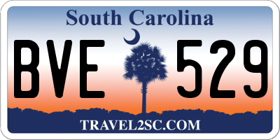 SC license plate BVE529