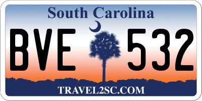 SC license plate BVE532