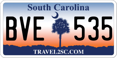 SC license plate BVE535