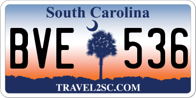 SC license plate BVE536