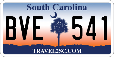 SC license plate BVE541